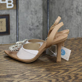 A New Day Women's Misty Slingback Heels 88870828 Clear Brown 7.5M