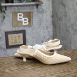 A New Day Milan Raffia Slingback Heels 92611221 Beige Brown Multi 6.5M