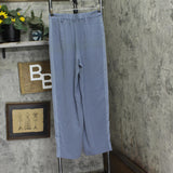A New Day Womens High-Rise Satin Side Striped Straight Trousers Sterling Blue 4