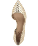 INC International Concepts Kenjay d'Orsay Pumps Stiletto Heels Gold Woven 8M