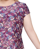 Ny Collection Womens Plus Size Cap Sleeve Knit Dress WITD3999 Otrera Purple 3X