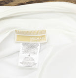 Michael Michael Kors Solid Lace-Up Front One-Piece Swimsuit Grommet White 6
