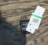 Salt + Cove Womens Solid Lurex Twist-Front Bikini Swim Top SC25081BT Black L