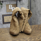Universal Thread Junie Ruched Boots with Block Heel 94568670 Tan Brown 6M