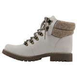 Cliffs By White Mountain Lace-Up Hiker Style Bootie Winter Off White / Fabric 9M