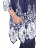 White Mark Womens Knit Plus Size Dulce Tunic Top PS1326-41-1XL