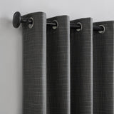 Sun Zero Weave Total Blackout Grommet Curtain Panel Coal Black Multi 52X84