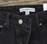 And Now This Womens Distressed Ultra High Rise Straight Jeans Black 29