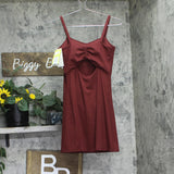 All In Motion Womens Knit Ruched Active Dress with Built in Briefs Maroon Red XS