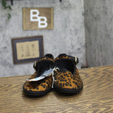 Universal Thread Mary Jane Flats with Ankle Strap 94462393 Leopard Dark Brown 8M