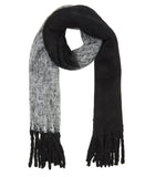 Steve Madden Womens Oversized Lofty Winter Scarf Fringe SMA-5126 Black Multi