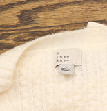 A New Day Long Sleeve Bow Cardigan Sweater 94674324 Cream Off White L