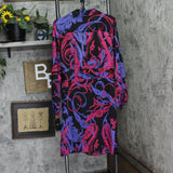 Tahari ASL Womens Printed Faux-Wrap Dress DEM643-T4 Black Cobalt 14