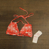 Roxy Womens Double-Strap Triangle Bikini Top 434002092 Red Palm XL