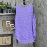 Susan Graver Woven Jacquard Sleeveless Top Woven A353355 Dusty Purple L