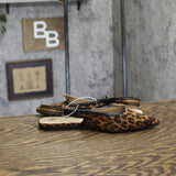 A New Day Womens London Slingback Flats Animal Print Sandals Cheetah Brown 6.5M