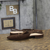 A New Day Womens Twiggy Multi Buckle Mini Heel Flats 94303757 Brown 7M