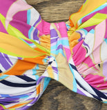 Bleu Rod Beattie Cup Size Convertible Underwire Bikini Swim Top White Multi 36D