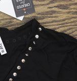 Bar III Womens Tell Me About It Stud Cover-Up Romper MBST24833 Black / Silver M