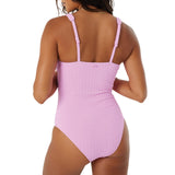 Roxy Womens One Piece Plunge Swimsuit 434001983 Lilac Purple S