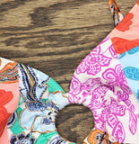 Bar III Womens Beachside Boheme O-Ring Bikini Top Swim MBBB25152 Multicolor M