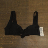 Salt + Cove Juniors Center-Ruched V-Neck Bikini Top SC251007BT Black M