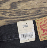 Levi's 501 Original Distressed Button Fly Jean Shorts Jorts Lunar Black 30