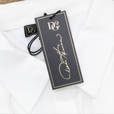 DG2 by Diane Gilman Womens Button Front Hi-Low Blouse Shirt Top 729011 White L