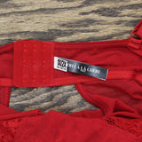 Oh La La Cheri Plus Valentine Soft Cup Lace Babydoll Nightgown Red 1X/2X