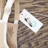 A New Day Womens Milan Raffia Slingback Heels 92611221 Beige Brown 8.5M