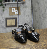Wild Fable Womens Peyton Double Buckle Slingback Flats 90511436 Black 6M