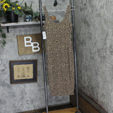 Bar III Womens Petite Animal-Print Bodycon Midi Dress Molly Cheetah Brown PP