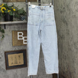 Mango Leg High Waist Button Fly Adjustable Jeans Light Blue US 2 (EUR 34)