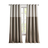 G.H. Bass & Co. Curtains Pair Lined Faux Fur Faux Sherpa Oatmeal Brown 50x95