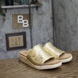 JBU By Jambu Casual Fashion Slip On Wedge Sandal Cream / Champagne Brown 9M