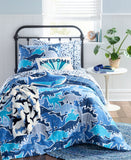 Charter Club Kids Dino Camo 3-Piece Cotton Comforter Set Blue Multi Full / Queen