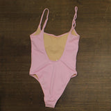Cotton On Scoop-Back Cheeky One-Piece Swimsuit Pirouette Crepe Purple Pink S