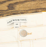 And Now This Rolled-Cuff Distressed Straight-Leg Jeans ANT23300-4P White 16W
