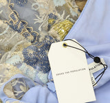 Dress The Population Embroidered Sequin Samira Gown Dress Sky Multi Blue L