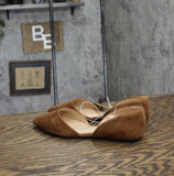 A New Day Womens Julie Ballet Flats with Memory Foam Insole Cognac Brown 6.5M