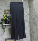 Blogilates Womens Foldover Side Pockets Box Pleats Wide Leg Pants Black M