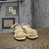 A New Day Womens Esme Floral Crochet Kitten Heels 92979007 Tan Brown 6M
