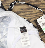 Island Escape Womens Monterey V-Neck Tankini Swim Top N760933 Black / White 8