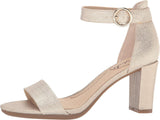 Lifestride Womens Averly Heeled Sandal G4913S5 Platino Gold 9.5W