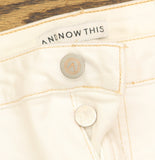 And Now This Rolled-Cuff Distressed Straight-Leg Jeans ANT23300-4P White 16W