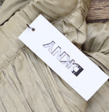DKNY Womens Crushed Crease Woven Midi Skirt P5DNSB53 Pale Moss Brown Green M