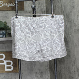 Vera Bradley Cotton Pajama Set Button-up Shirt and Shorts Java Lace Gray 2XL