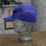 Mens Vintage American Trucker Baseball Hat Cap Royal Blue One Size