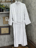 Charter Club Womens Plus Size Long Embossed Plush Robe 100192654WN Gray 1X