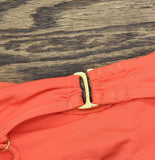 Becca Underwire Shirred Bikini Top Red Orange M
